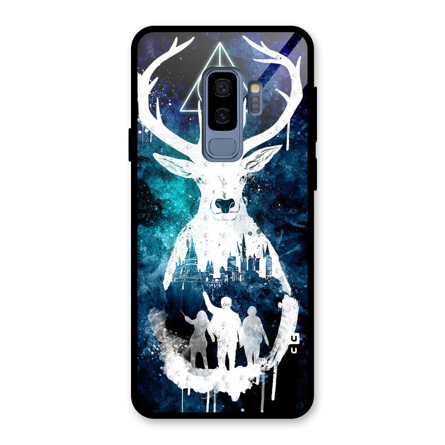 White Deer Glass Back Case for Galaxy S9 Plus
