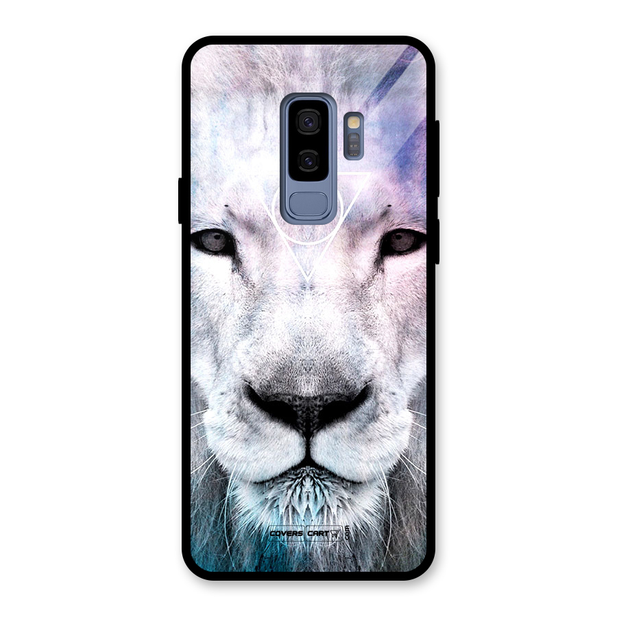 White Lion Glass Back Case for Galaxy S9 Plus