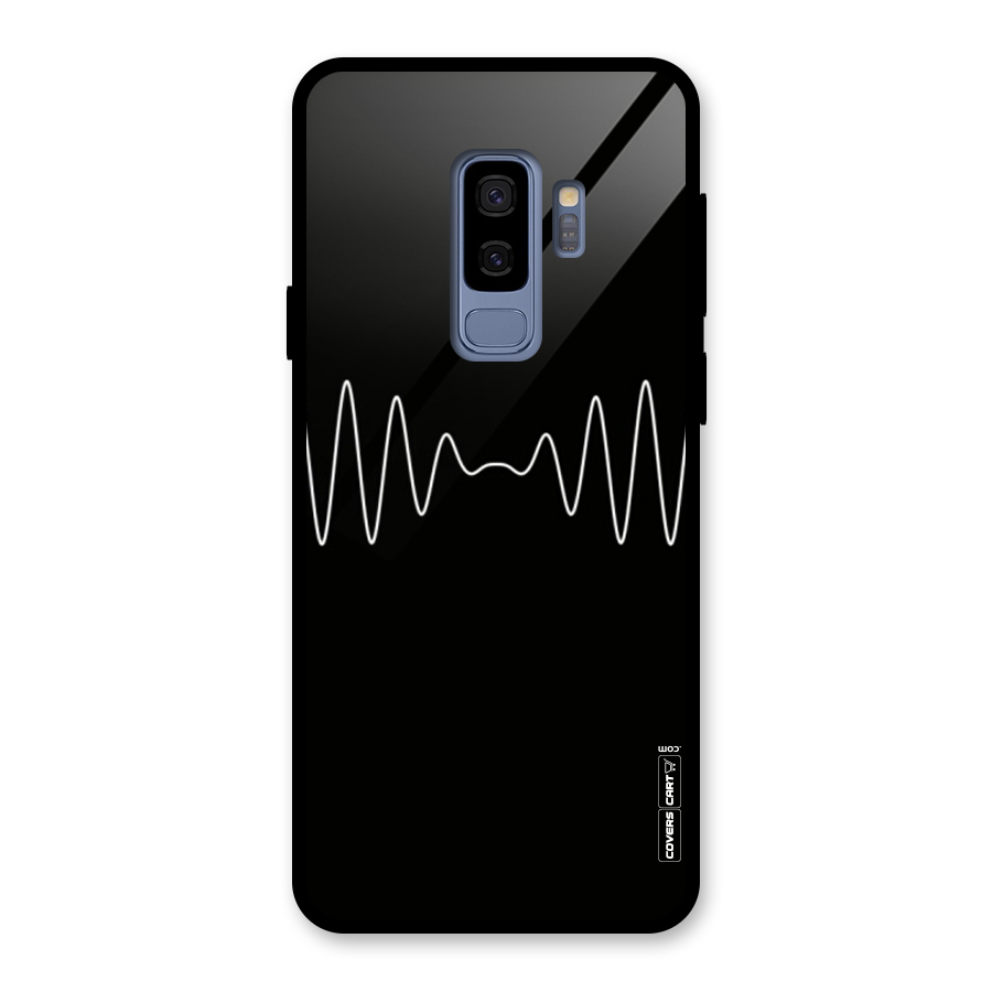 White Minimal Thread Glass Back Case for Galaxy S9 Plus