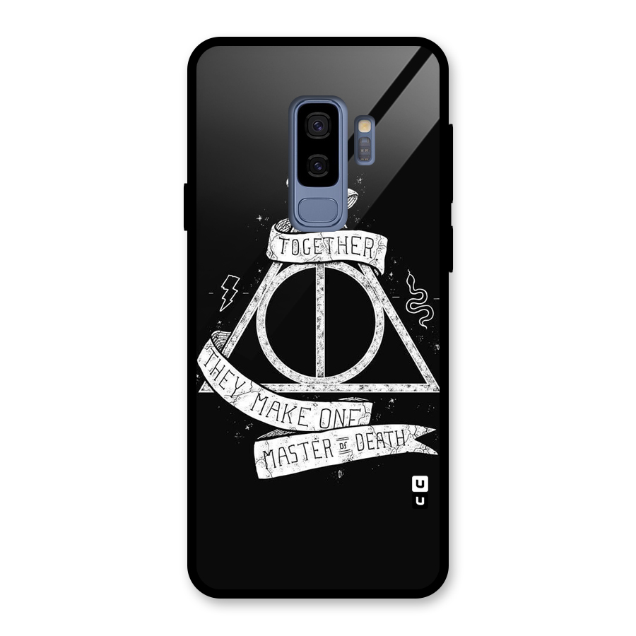 White Ribbon Glass Back Case for Galaxy S9 Plus