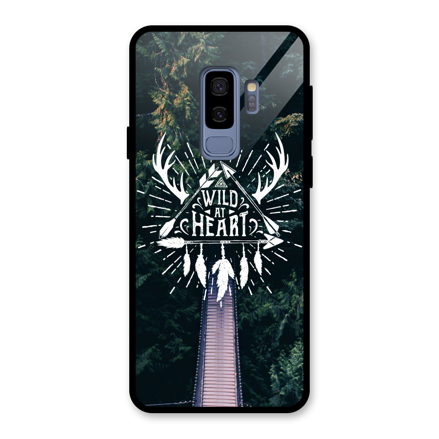 Wild Heart Glass Back Case for Galaxy S9 Plus