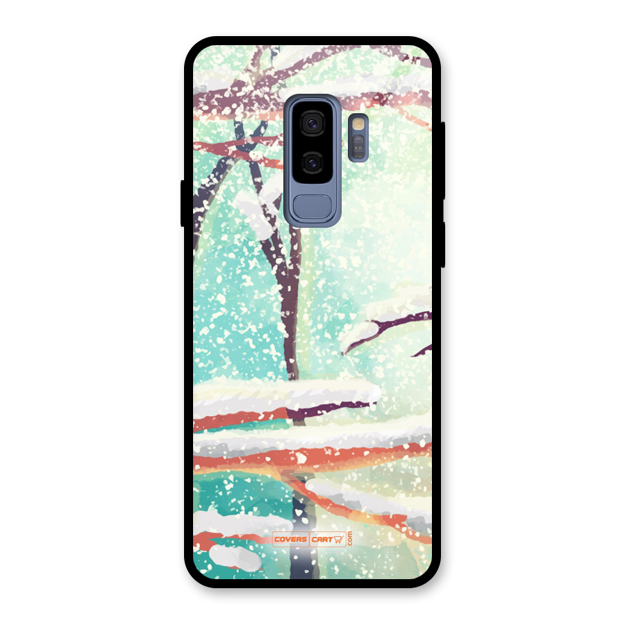 Winter Season Glass Back Case for Galaxy S9 Plus