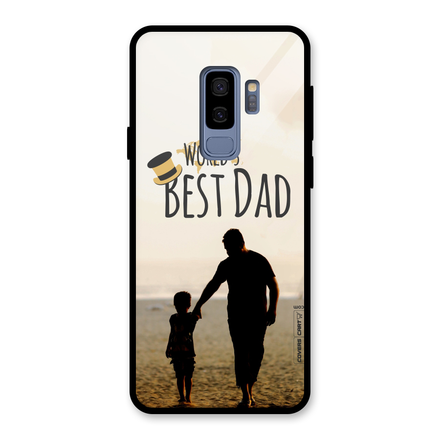 Worlds Best Dad Glass Back Case for Galaxy S9 Plus