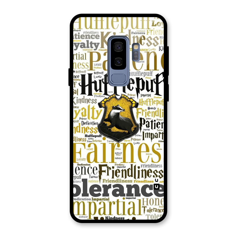 Yellow Fairness Glass Back Case for Galaxy S9 Plus