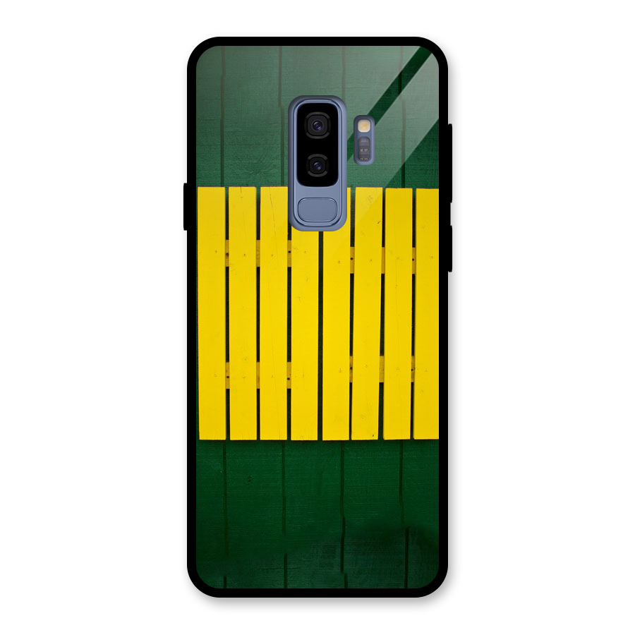 Yellow Fence Glass Back Case for Galaxy S9 Plus