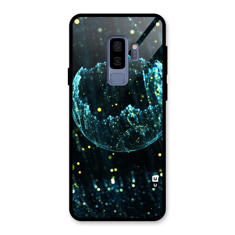 Yellow Rain Glass Back Case for Galaxy S9 Plus
