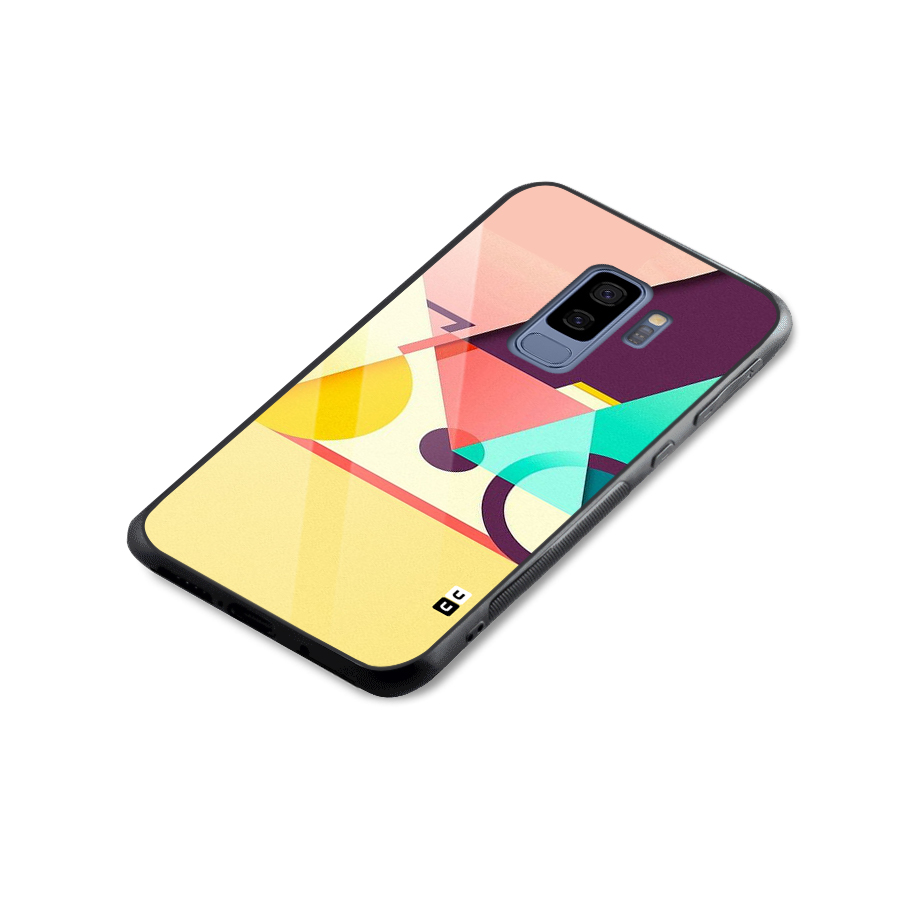 Abstract Cycle Glass Back Case for Galaxy S9 Plus