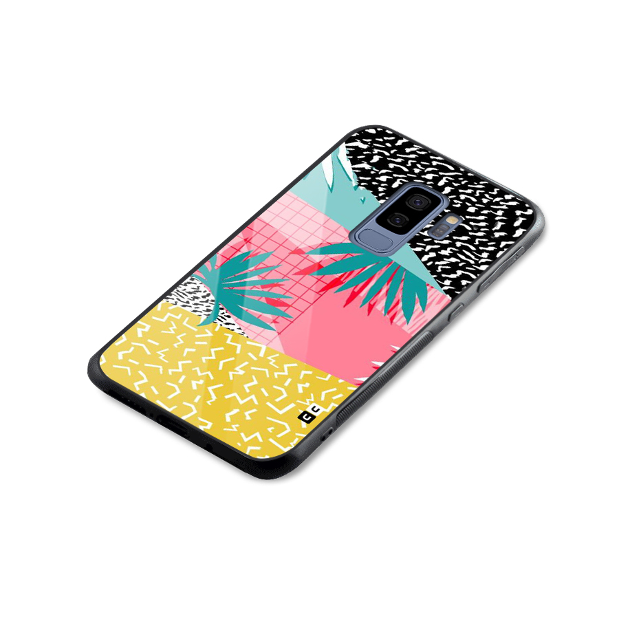 Abstract Grass Hues Glass Back Case for Galaxy S9 Plus