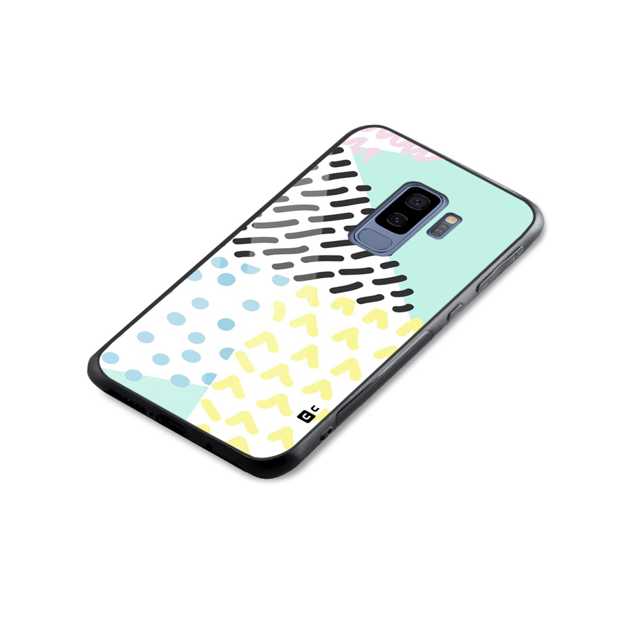Abstract Pastel Glass Back Case for Galaxy S9 Plus