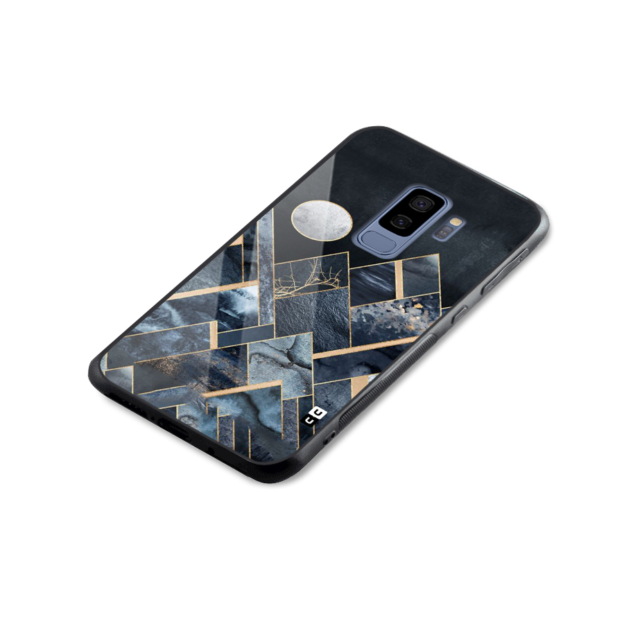 Abstract Scenic Design Glass Back Case for Galaxy S9 Plus