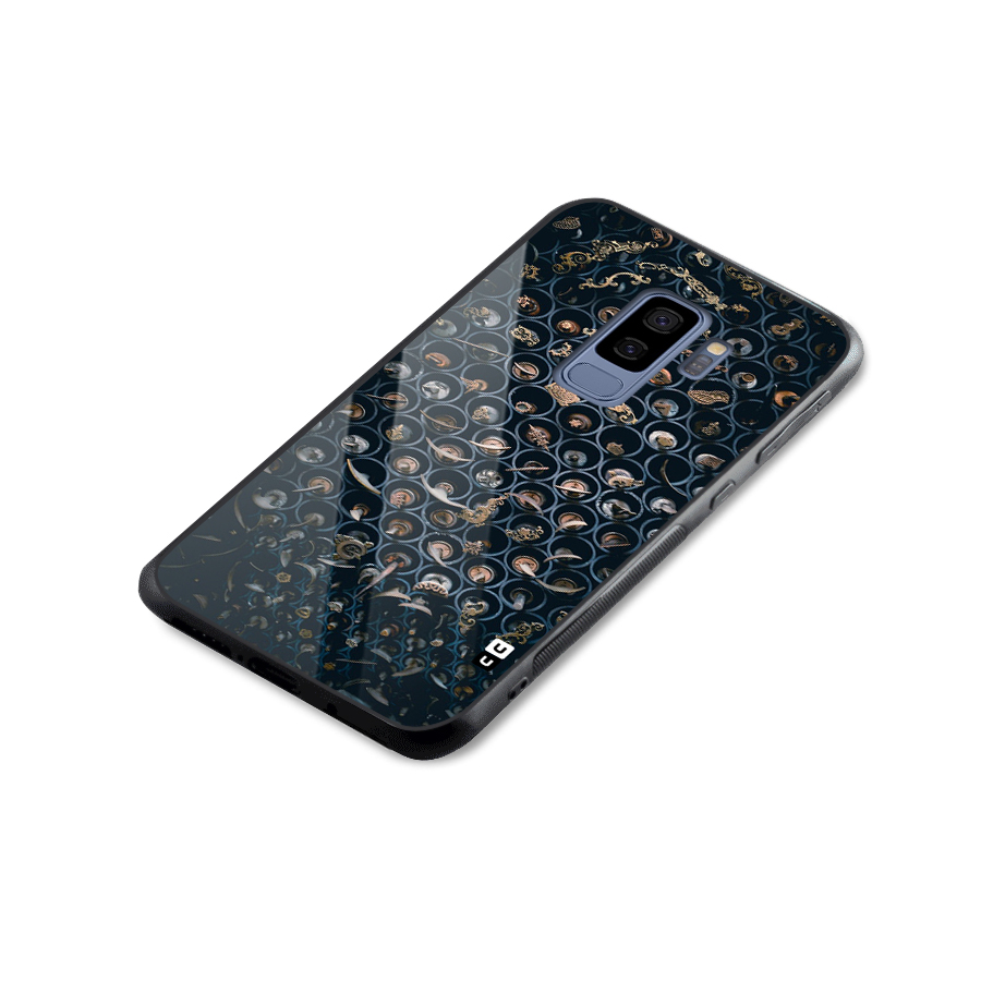 Ancient Wall Circles Glass Back Case for Galaxy S9 Plus