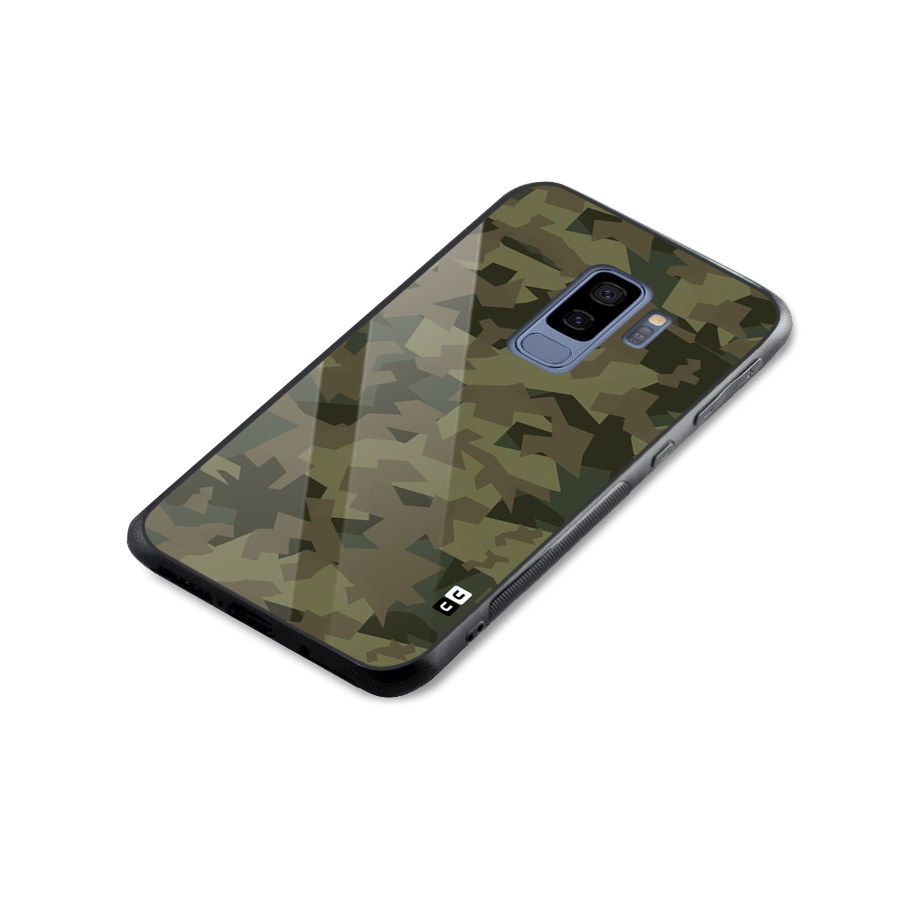 Army Abstract Glass Back Case for Galaxy S9 Plus