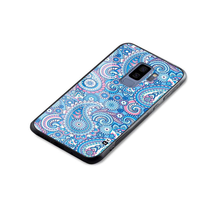 Artistic Blue Art Glass Back Case for Galaxy S9 Plus