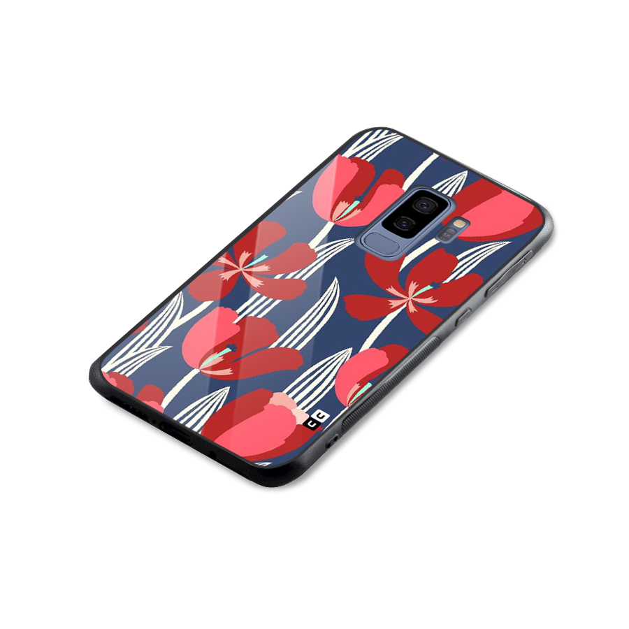 Artistic Tulips Glass Back Case for Galaxy S9 Plus
