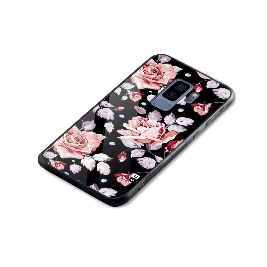 Artsy Floral Glass Back Case for Galaxy S9 Plus