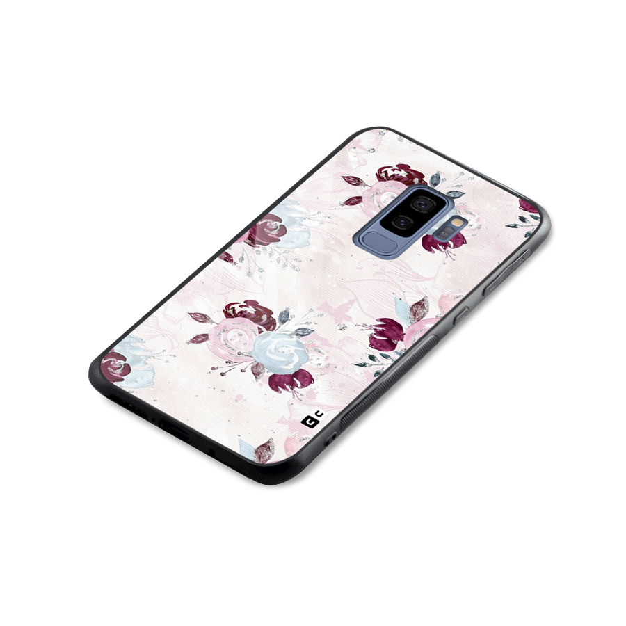 Artsy Florasy Glass Back Case for Galaxy S9 Plus
