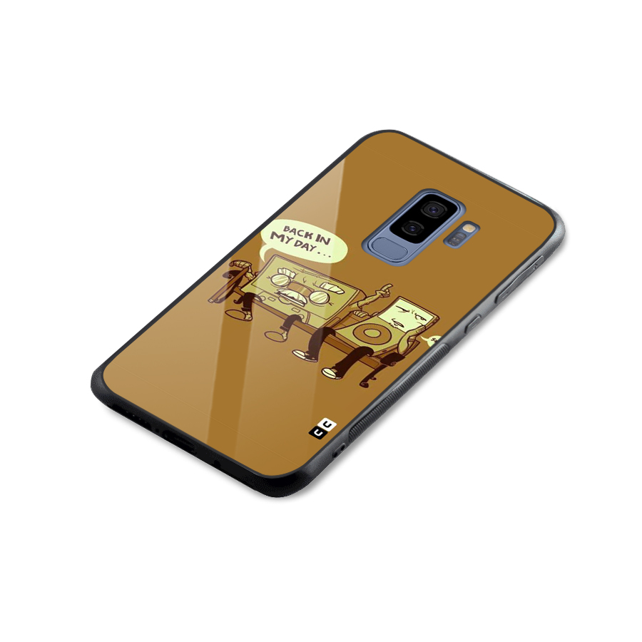 Back In Day Casette Glass Back Case for Galaxy S9 Plus