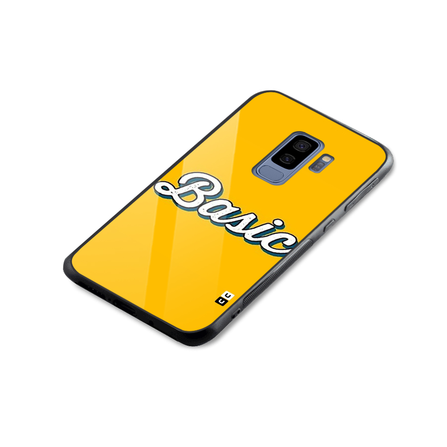 Basic Yellow Glass Back Case for Galaxy S9 Plus