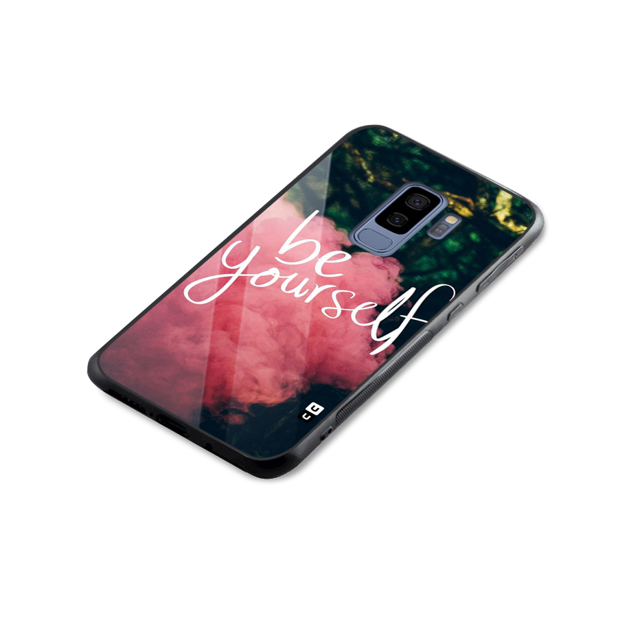 Be Yourself Greens Glass Back Case for Galaxy S9 Plus