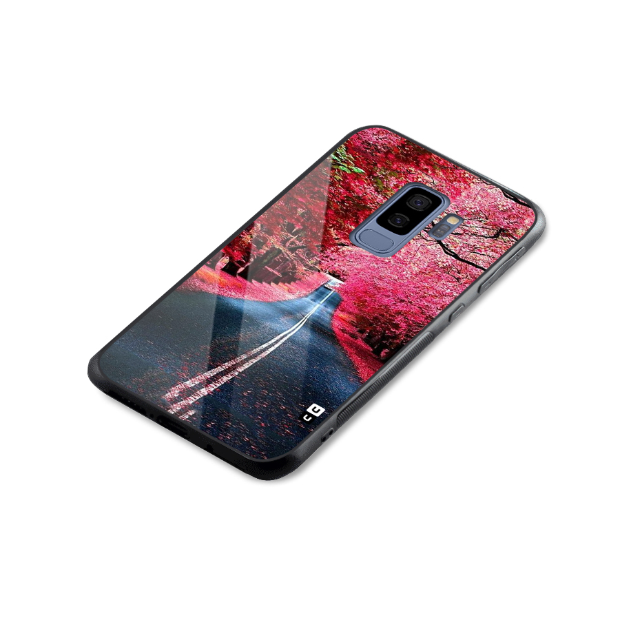 Beautiful Red Trees Glass Back Case for Galaxy S9 Plus