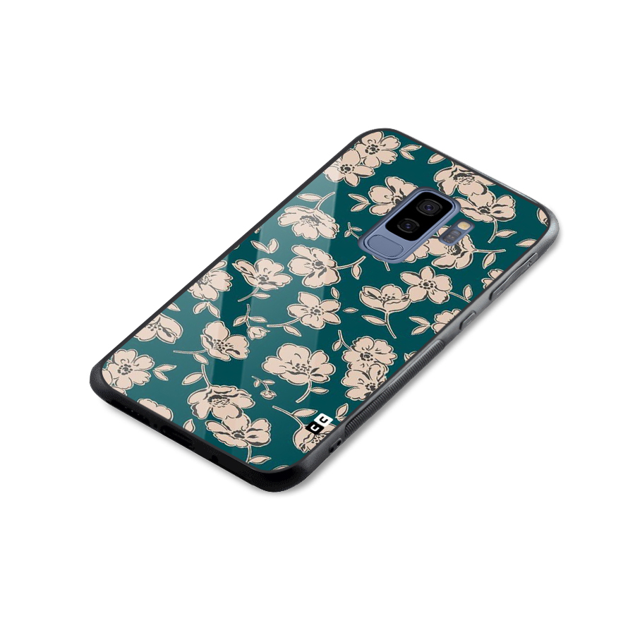 Beauty Green Bloom Glass Back Case for Galaxy S9 Plus