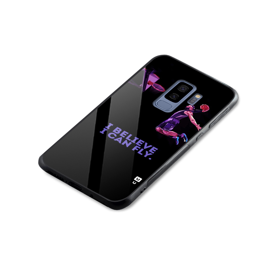 Believe And Fly Glass Back Case for Galaxy S9 Plus