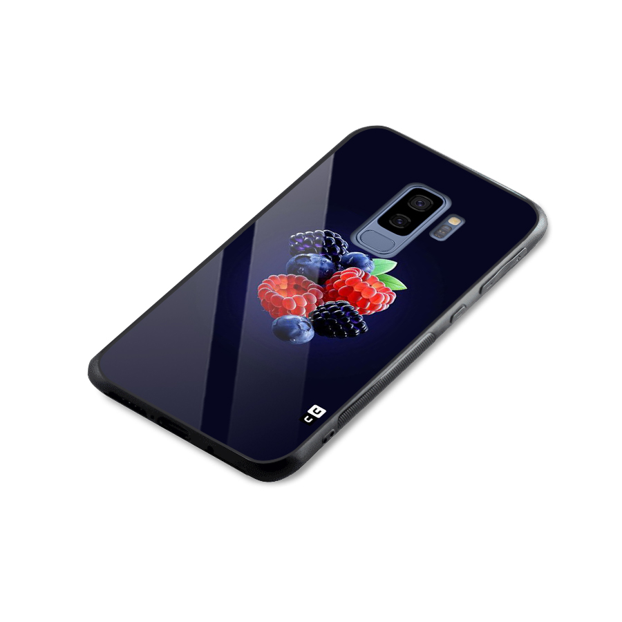 Berry Blast Glass Back Case for Galaxy S9 Plus