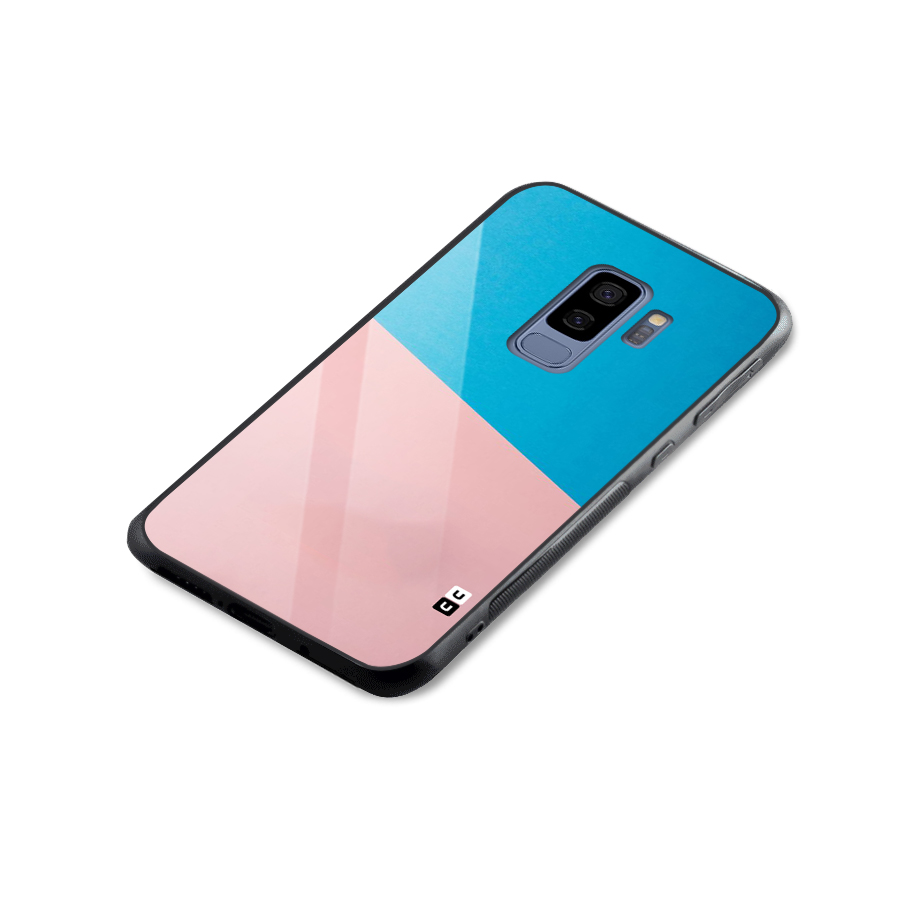 Bicolor Design Glass Back Case for Galaxy S9 Plus
