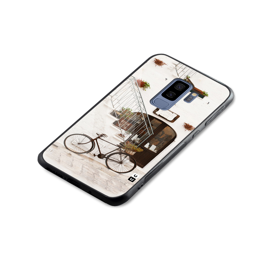 Bicycle Wall Glass Back Case for Galaxy S9 Plus