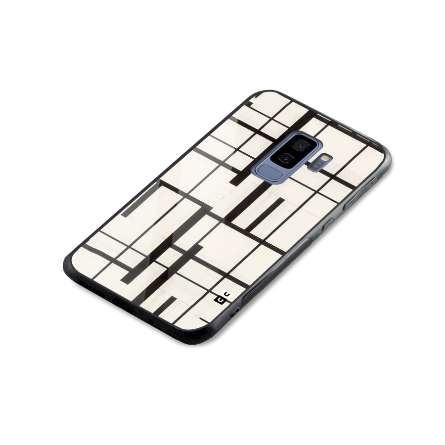 Black Unsymmetry Glass Back Case for Galaxy S9 Plus