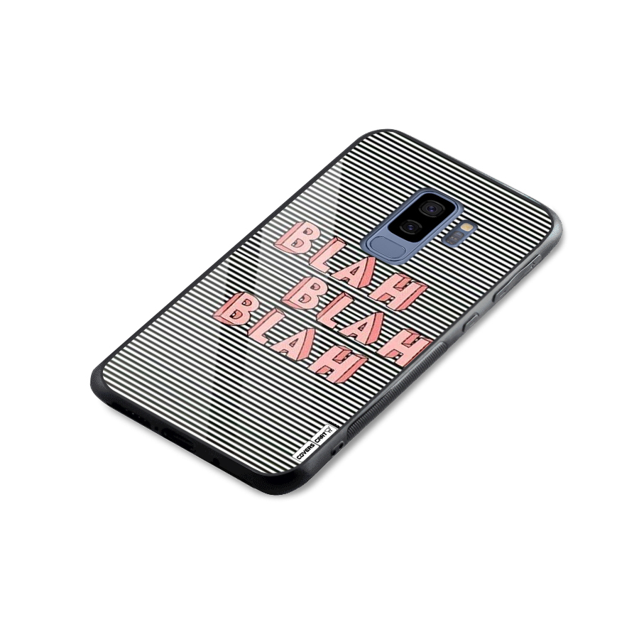 Blah Stripes Glass Back Case for Galaxy S9 Plus