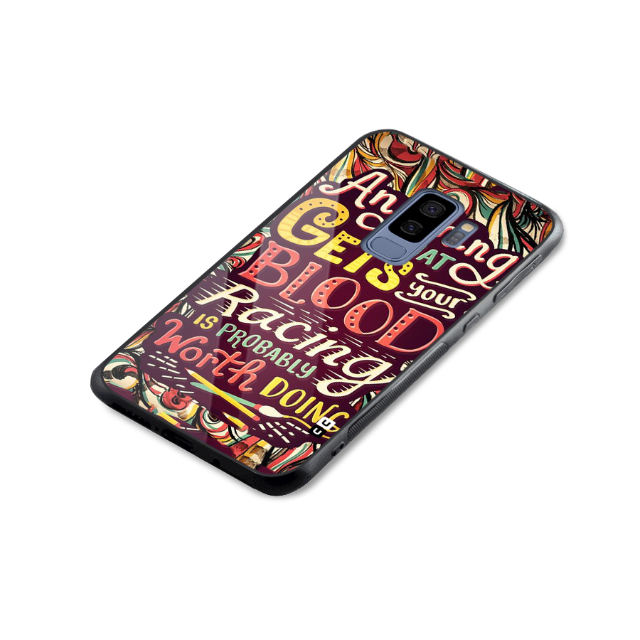 Blood Racing Glass Back Case for Galaxy S9 Plus