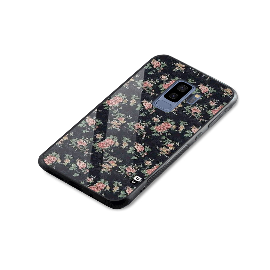 Bloom Black Glass Back Case for Galaxy S9 Plus
