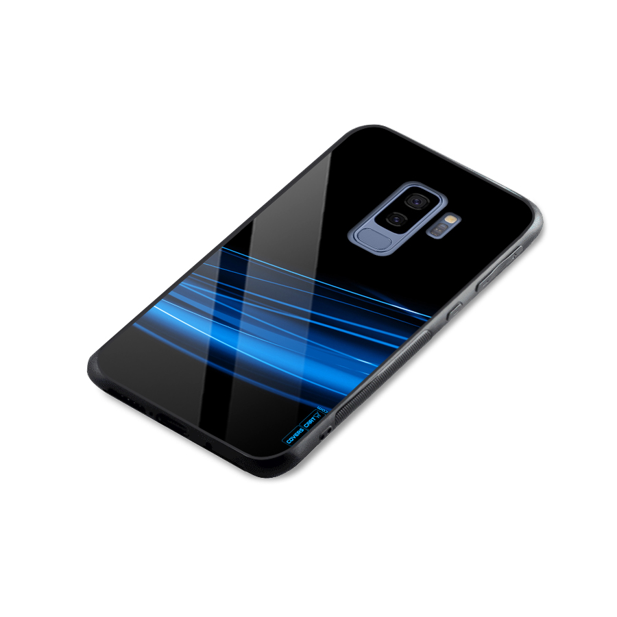 Blue Flow Glass Back Case for Galaxy S9 Plus