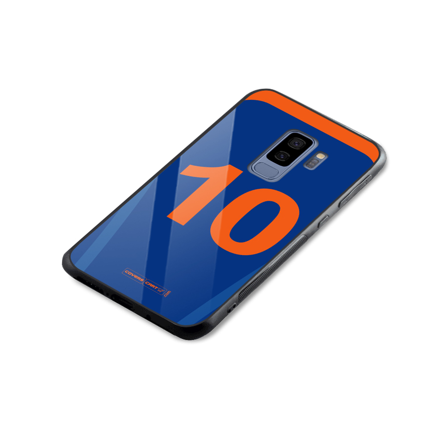 Blue Jersey Glass Back Case for Galaxy S9 Plus