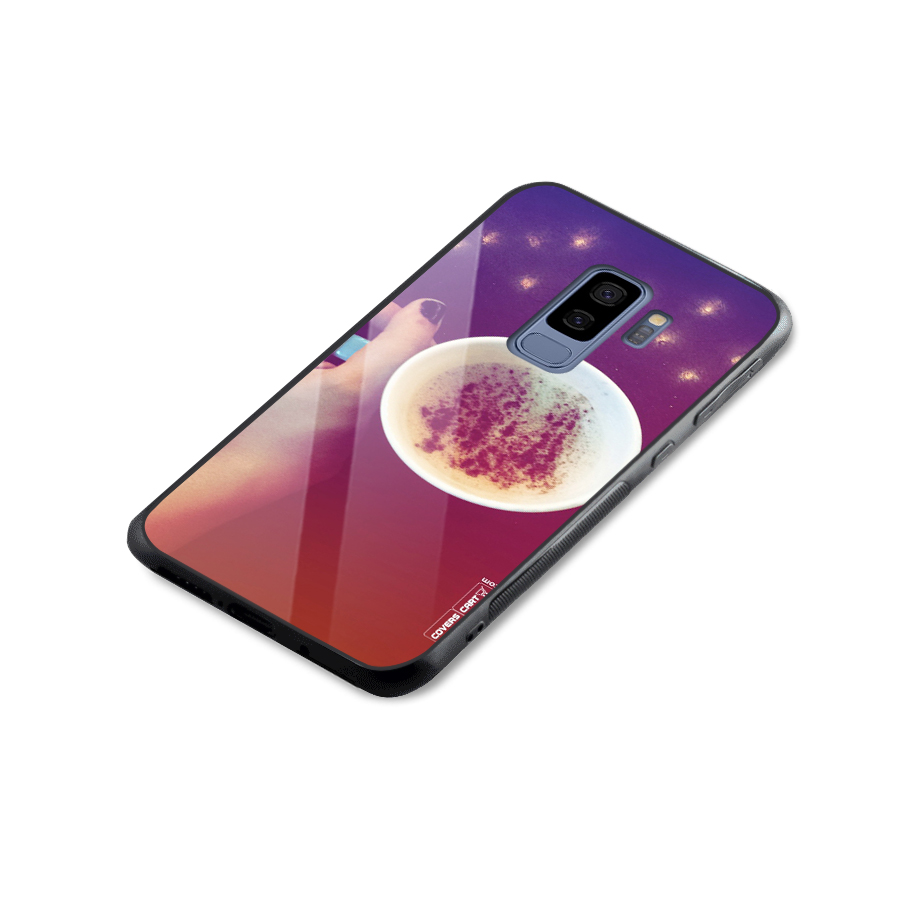 Bokeh Coffee Mug Glass Back Case for Galaxy S9 Plus