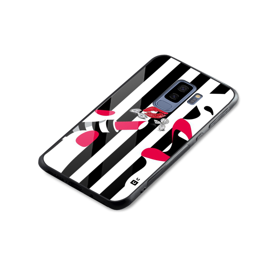 Bold Woman Glass Back Case for Galaxy S9 Plus