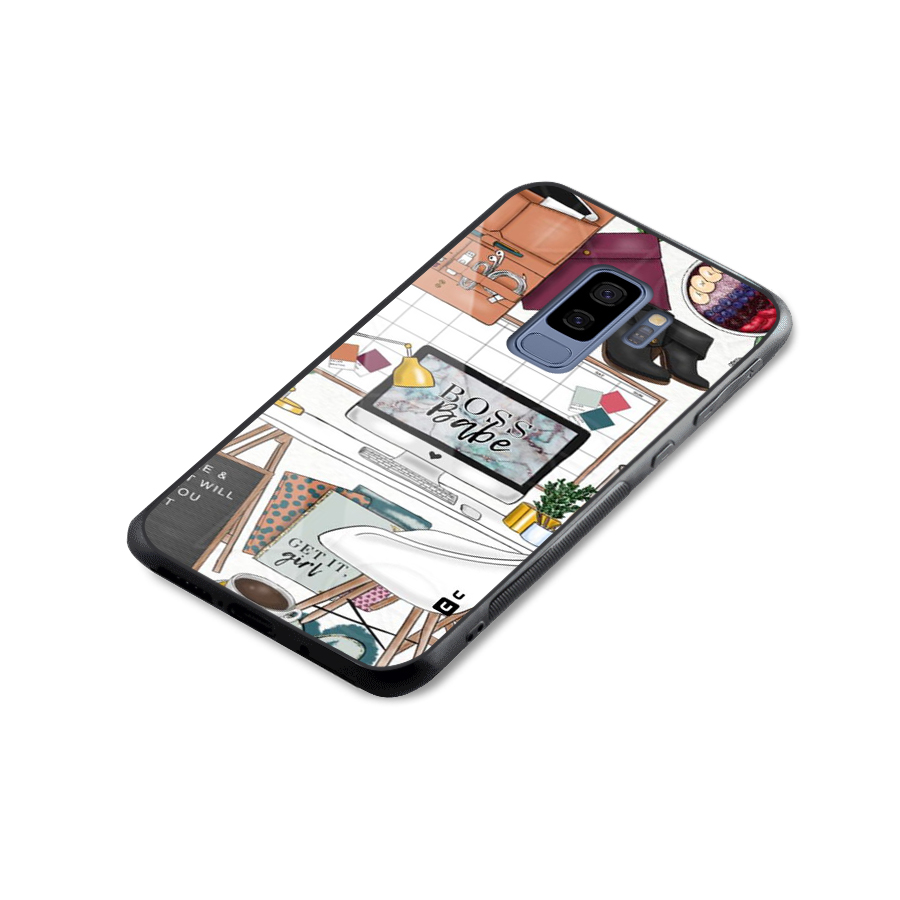 Boss Babe Glass Back Case for Galaxy S9 Plus