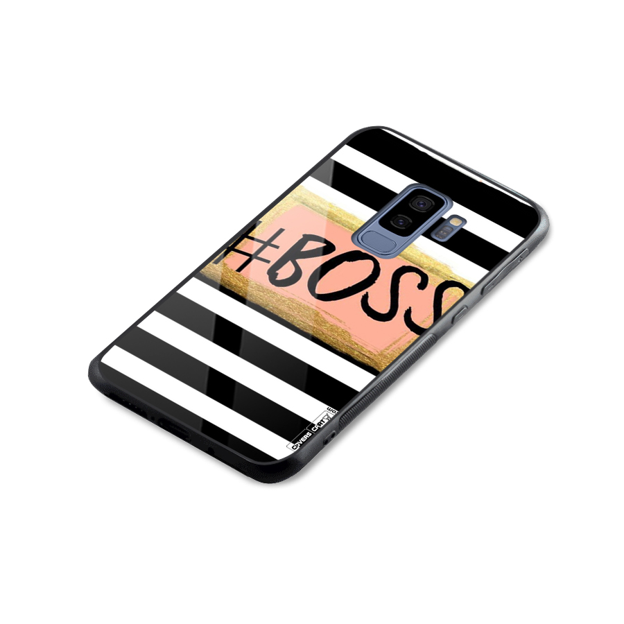 Boss Stripes Glass Back Case for Galaxy S9 Plus