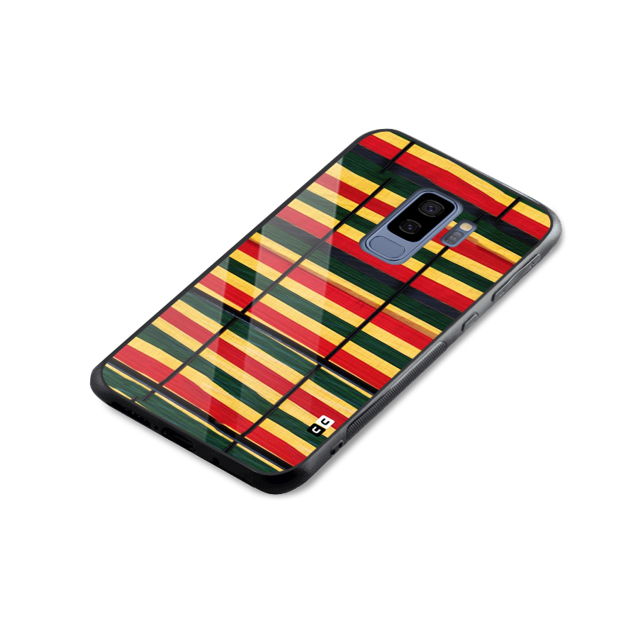Bright Colors Lines Glass Back Case for Galaxy S9 Plus