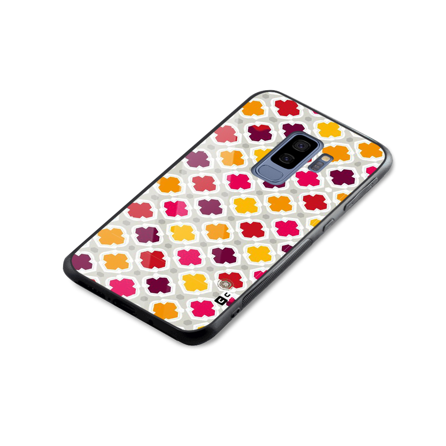 Bright Pattern Glass Back Case for Galaxy S9 Plus