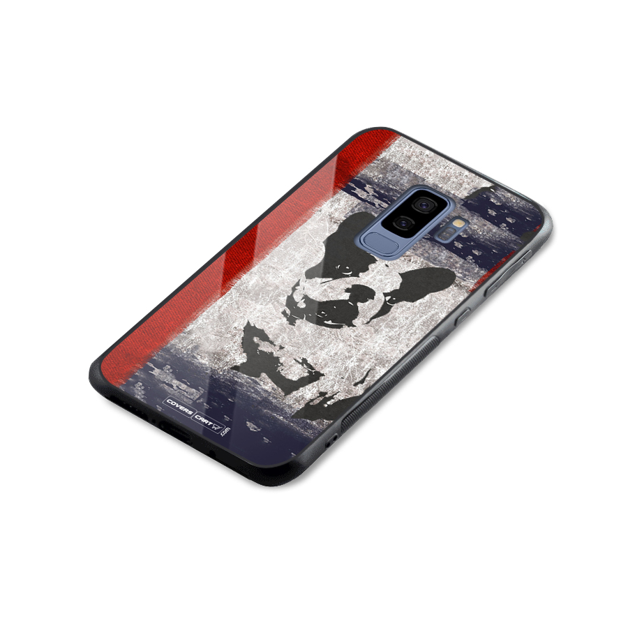 Bull Dog Glass Back Case for Galaxy S9 Plus
