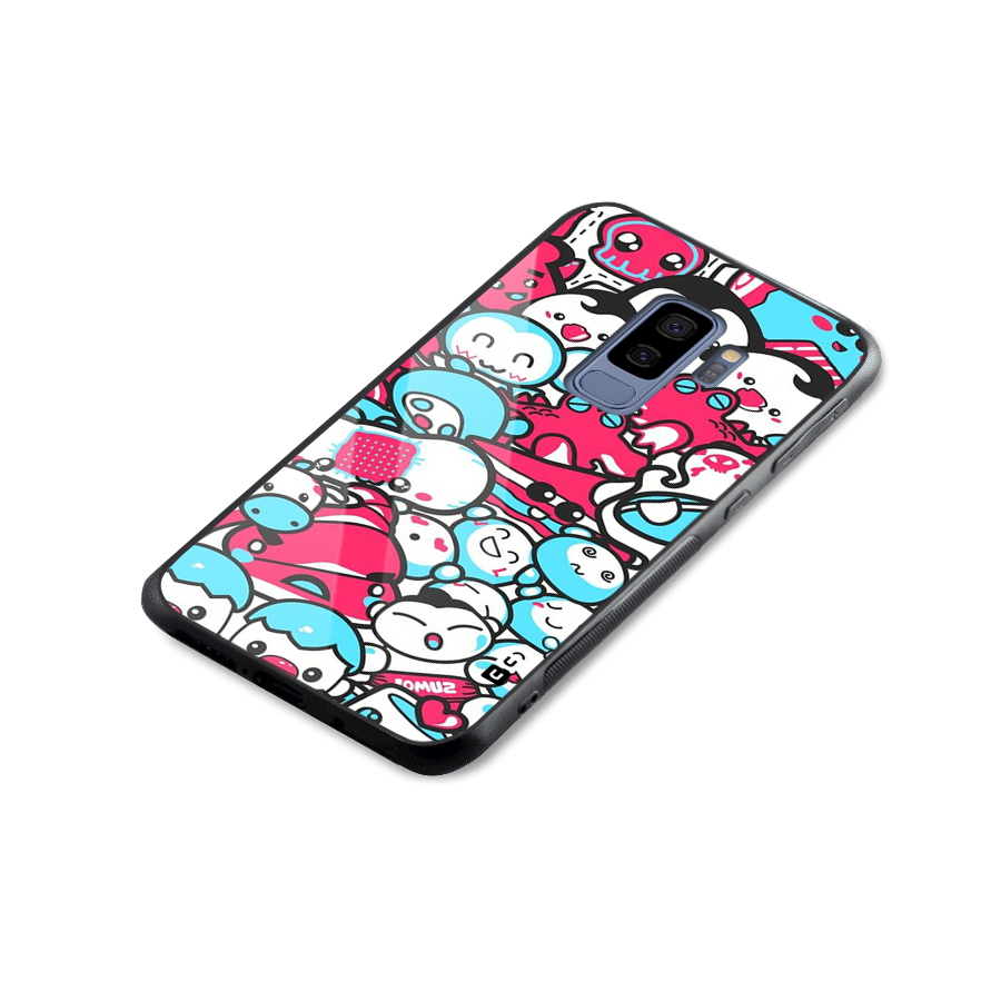 Bunny Quirk Glass Back Case for Galaxy S9 Plus