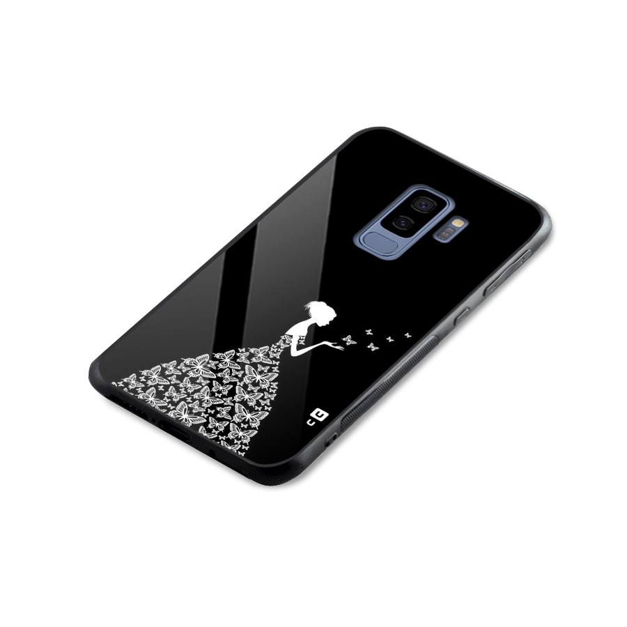 Butterfly Dress Glass Back Case for Galaxy S9 Plus
