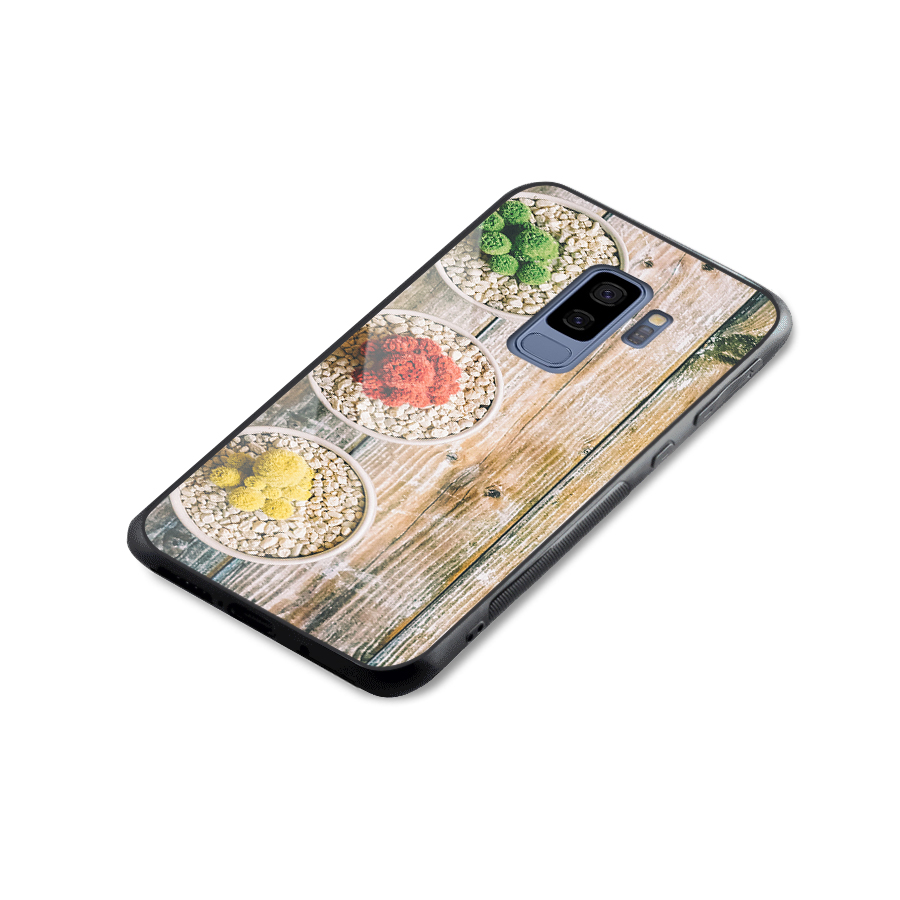 Cacti Decor Glass Back Case for Galaxy S9 Plus