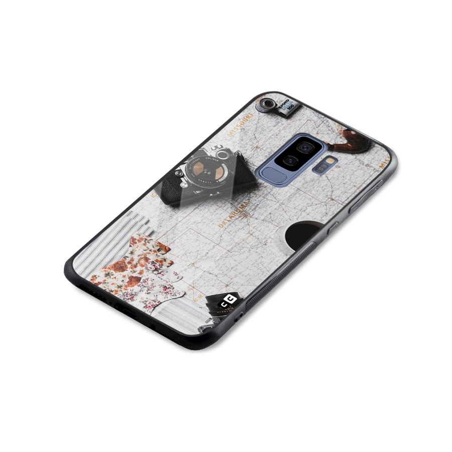 Camera Smoky Pipe Glass Back Case for Galaxy S9 Plus