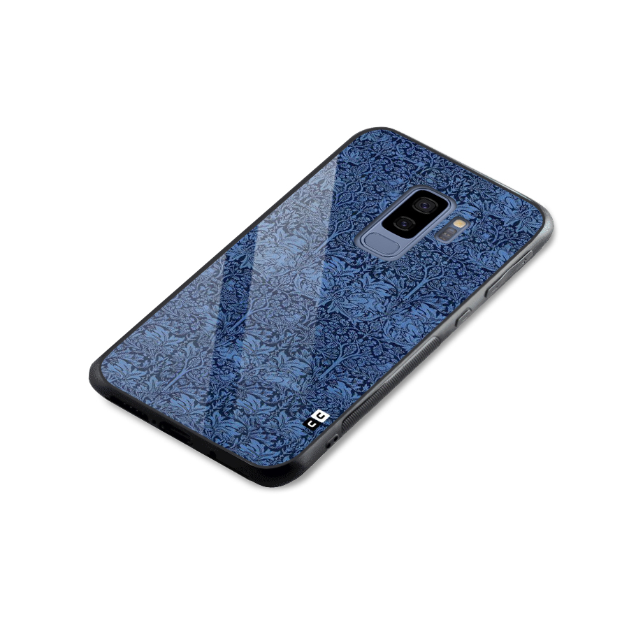 Carving Design Glass Back Case for Galaxy S9 Plus