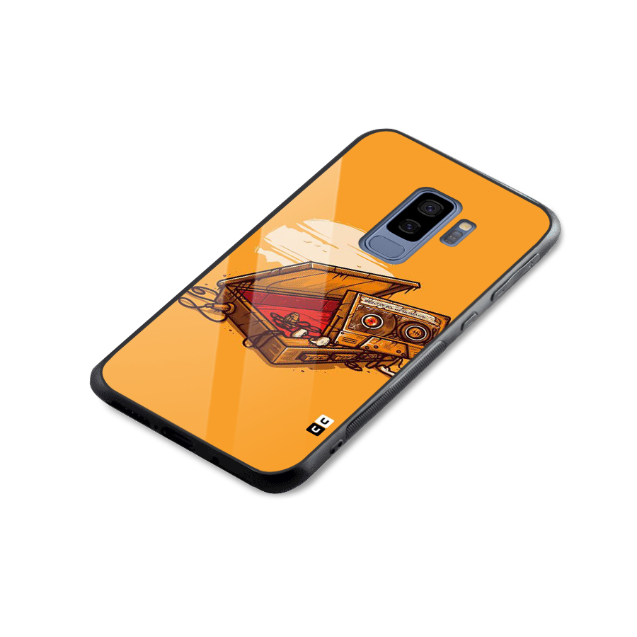 Casette Box Glass Back Case for Galaxy S9 Plus