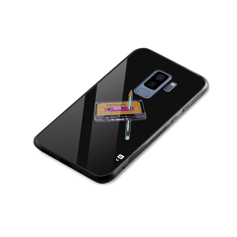 Casette Nostalgia Glass Back Case for Galaxy S9 Plus