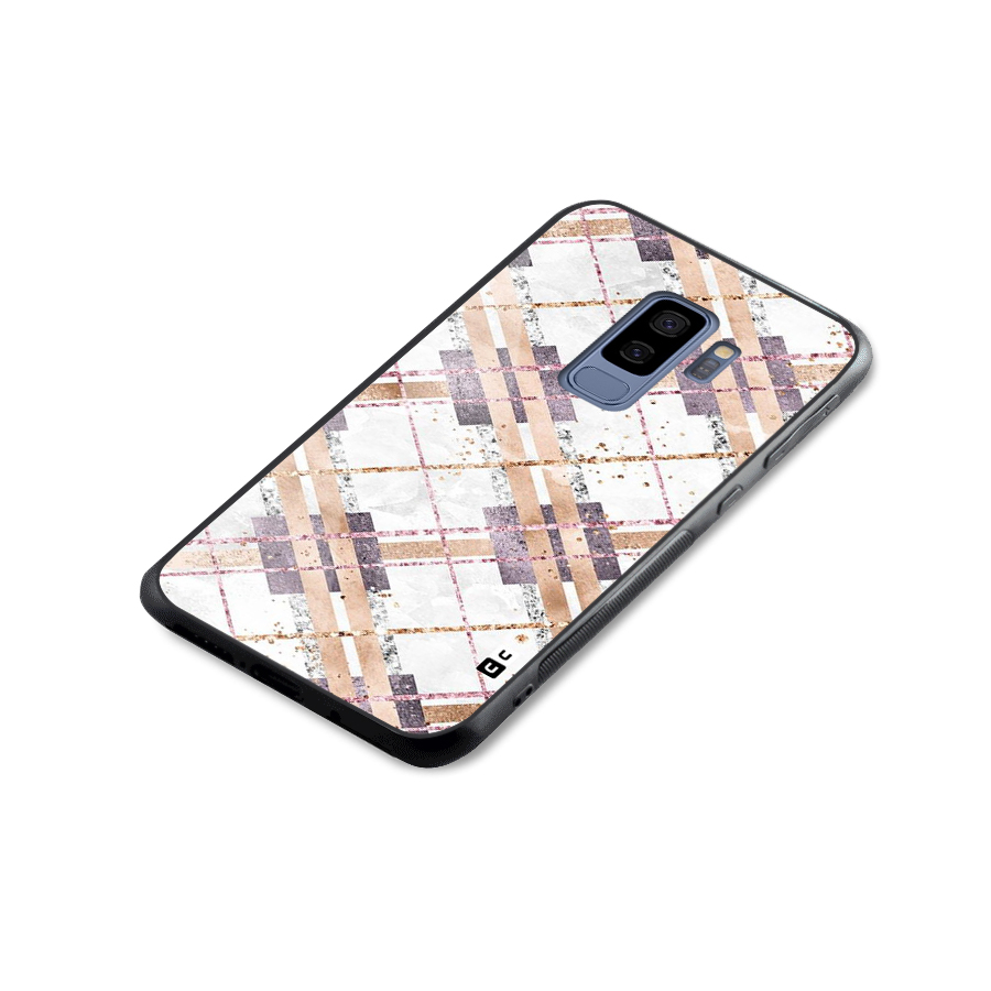 Check Trouble Glass Back Case for Galaxy S9 Plus